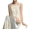 Falda plisada tipo slip para mujer para verano, nueva, versátil, elegante, adelgazante, vestido holgado, estilo francés, lujo ligero, color liso, falda larga para mujer