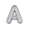 Colar Feminino Europeu e Americano Transfronteiriço Cobre Cravejado Zircônia Oco Ouro 18K Diamante Completo Balão Pingente Letra Inglesa Ins High-End