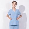 Generación transfronteriza cabello estirado médico uniforme de trabajo manga corta ropa de enfermera belleza bata de Hospital para mujer ropa de lavado para quirófano