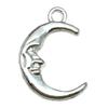 Mezcla de 20 colgantes de aleación de plata brillante de la serie Sol, Estrella y Luna, accesorios para pulseras y collares.