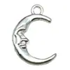 Set Mixto de 20 Colgantes de Aleación Plata Brillante Serie Sol, Estrella y Luna para Pulseras, Collares y Accesorios de Joyería DIY