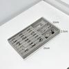 Joias Placa Joias Display Bandeja Cinza Flanela Brincos Display Dustproof Storage Props Gaveta Caixa de armazenamento de joias