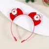 Accesorios Europeos y Americanos Transfronterizos Nuevos para el Cabello Infantil Fiesta Navideña Papá Noel Reno Lazo Diadema Diadema para Niñas