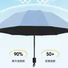 Guarda-chuva Totalmente Automático, Guarda-sol, Proteção Solar, Proteção UV, Sombreiro para Mulheres, Uso Duplo para Sol e Chuva, Guarda-chuva Dobrável Manual, Produto Atacado