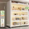 Nuevo Estante de Cocina de Pie Gabinete de Almacenamiento Multicapa Multifuncional Gabinete Lateral para Horno Microondas Gabinete de Almacenamiento para Bowls
