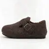 Zapatos de Felpa Forrados Estilo Birkenstock para Mujer Venta Caliente Transfronteriza Bloqueo de Temperatura Protección contra el Frío Zapatos Casuales Perezosos Venta al por Mayor en Tienda Física