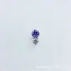 ASTMF-13 Aleación de Titanio Ultra Pequeños Aretes de Stud de Circonita Forma de Cacahuete Pequeño Titanio G23 Rosca Interna Circonita Aretes de Stud de Labio Perforación