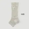 Meias Sem Pé Ultra Finas com Laço para Mulheres, Malha Branca Respirável Camadas Doces Versáteis Meia-Calça Lolita