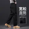 Jeans de hombre de alta gama, corte recto holgado, pantalones de verano para hombre, nuevos pantalones largos elásticos de otoño 2026 para hombres de mediana edad