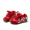 Zapatillas de lunares para niña estilo coreano 2026 nuevo modelo con lazo y ribete de encaje para niños, zapatos casuales de otoño con suela blanda, ligeros