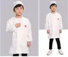 Roupa de Enfermeiro Doutor Infantil Roupa Profissional de Bebê para Brincar Fantasia de Performance para Jardim de Infância Fantasia de Performance para 1 de Junho Jaleco Branco