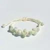 Pulsera de Cerámica Jingdezhen Nueva Pulsera de Cerámica Estilo Chino Joyería Hecha a Mano Cuerda Estilo Tíbet Puesto de Pulseras Jingdezhen