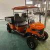 Carrito de golf eléctrico, vehículo de patrulla turística y para recorridos escénicos con caja de carga, vehículo todoterreno transfronterizo