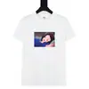 Camiseta de Manga Curta Supreme, Marca de Moda Americana de Peso Pesado, Estampa Clássica de Letras, Gola Redonda Boxy, Caimento Solto, Manga Meia-Manga para Homens e Mulheres