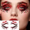 Tatuagens Temporárias de Halloween para Olhos Adesivos Maquiagem para Olhos Decoração Facial Teia de Aranha Abóbora Festa de Feriado Tatuagens Temporárias