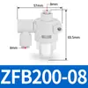Filtro de aspirador para duto de ar pequeno 8 pneumático ZFB200-06 industrial ZFC100-06B04B08B10B