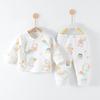 Ropa de Bebé Otoño e Invierno Traje Cálido Acolchado de Tres Capas Ropa de Invierno para Bebé Recién Nacido Algodón Puro Sin Costuras Ropa para Niños Anyang