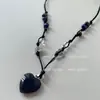 Colar com Pingente de Coração de Borboleta de Design de Nicho Doce e Cool para Mulheres, Corrente de Pescoço Elegante Simples e Versátil Corrente de Clavícula