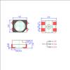 Tira de luces de barra de luces placa de luces 3528 superficie negra superficie mate led rgb rojo verde azul tres en uno perlas de lámpara cuatro patas total ánodo 0.2W