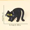Parche de Tela Bordado de Gatito Negro de Dibujos Animados Parche Autoadhesivo para Planchar Pegatina Etiqueta Bordada por Computadora Accesorios para Reparación de Chaquetas de Plumas Ropa
