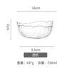 Tazón de Vidrio Transparente para Uso Doméstico, Tazón para Postre y Ensalada de Frutas, Tazón para Sopa, Utensilio Pequeño para Comer, Tazón Redondo con Patrón Martillado, Estilo Sencillo