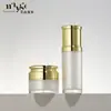 Set de Botellas de Producto para el Cuidado de la Piel de Acrílico de Gama Alta Embalaje de Loción Acuosa Botella de Esencia al Vacío Botella de Crema Stock Listo