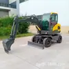 Escavadeira Grande com Rodas para Canteiros de Obras de Engenharia, Máquinas de Escavação para Construção Civil, Estufas de Pomares, Plantio de Árvores e Escavação de Buracos