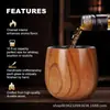 Copo de Madeira Carbonizada de Jujuba de Barriga Grande para Whiskey e Cerveja Estilo Japonês Transfronteiriço Amazon