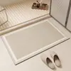 Tapete de Chão de Lama Diatomácea Estilo Nórdico para Casa, Banheiro, Porta de Banheiro, Absorvente de Água, Antiderrapante, Resistente ao Desgaste, Resistente à Sujeira, Fácil de Limpar