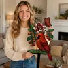 Estaca de Jardín Cardinal Art para Nuevo Producto Transfronterizo Pájaro Rojo Letrero de Hierro para Jardín Decoración de Patio