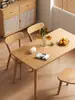 Mesa de Comedor de Madera Maciza para Uso Doméstico, Mesa de Té Estilo Chino Nuevo, Mesa Cuadrada, Escritorio de Estudio, Juego de Mesa y Sillas Rectangular Simple