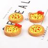 Juguete de Comida de Dibujos Animados Pizza Redonda DIY Pegamento Crema Cuerda para el Cabello Dibujos Animados Paquete de Material para Funda de Teléfono Móvil Accesorios de Joyería de Resina