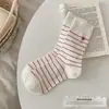 Outono e Inverno Novo Estilo Algodão Penteado Sem Costura Vermelho Meias de Ano Novo Atacado Acessórios Versáteis Estilo Coreano Meia-Calça Meia Vermelha Brilhante