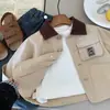 Chaqueta Infantil 2026 Buga Sugar Nueva Colección Otoño Chaqueta de Solapa de Dibujos Animados para Niños y Niñas Chaqueta de Algodón con Bloques de Color para Bebé