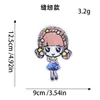 Parche de Bordado con Lentejuelas de Toalla de Dibujos Animados, Lindo Parche de Bordado de Chica Versión Q para Ropa Infantil, Parche Decorativo para Bolsos