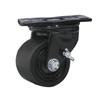 Rueda Universal de Baja Gravedad Soldada por Fusión de 2 Pulgadas Rueda Industrial Móvil Base Plana Nylon Espesado Rueda con Freno