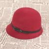 Sombrero de lana japonés de otoño e invierno 2020 para mujer, con cinturón vintage, decoración multicolor, sombrero de pescador, sombrero de fieltro de lana