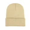 Otoño e invierno comercio exterior gorro de color liso gorro de lana de color fluorescente gorro de punto tipo suéter gorro para la cabeza hip-hop al aire libre de acrílico fábrica de gorros