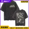 Camiseta Verano Ártico para Hombre Streetwear Estilo Lavado Vintage Harajuku Hip Hop Punk Top Holgado Venta al por Mayor