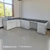 Bancada de Laboratório Aço-Madeira Personalizada Bancada de Laboratório Mesa para Experimentos Químicos Bancada de Testes Mesa de Operação de Laboratório Todo Aço