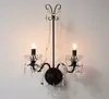 Luminária de sala de estar vintage estilo francês, luminária de quarto flor de cristal simples e luxuosa, lustre de alta qualidade para villa