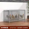 Jaula para Pollos Casera para Exteriores Extra Grande Anti-Ratas y Comadrejas Malla Densa Impermeable Jaula Rústica para Pollos Limpieza Automática de Excrementos Jaula de Cría
