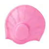 Touca de Natação Protetora de Orelhas, Circunferência Craniana Grande, Tamanho Grande, Estilo Jovem, Tamanho Único, Não Aperta a Cabeça, Não Deixa Entrar Água, Cor Sólida, Touca de Natação Profissional de Silicone