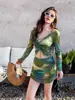 Conjunto de Traje de Baño al por Mayor 2026 Nuevo Estilo para Figuras Ligeramente Curvilíneas, Cubre el Cuerpo, Tie-Dye, Complejo Turístico Costero, Aguas Termales, Traje de Baño de Dos Piezas de Alta Gama para Mujer