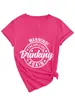 Amazon Wish Sitio Independiente Cómodo y Elegante Cuello en V para Mujer ¡Advertencia! La Camiseta de Manga Corta para Niña