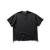 Camiseta Masculina Retro Estilo Japonês Manga Curta Verão Gola Henry Malha Piquet Camisa Básica para Usar por Baixo St1007