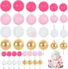 Bolas Decorativas para Pastel de Navidad de Venta Caliente, Bolas de Espuma con Purpurina de Colores Mixtos, Decoraciones para Mesa de Postres de Fiesta de Cumpleaños
