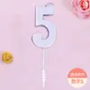 Venda por Atacado Vela Digital Dourada Letras Vela de Aniversário Banhada a Ouro Bolo Decoração Criativa Sem Fumaça Fábrica de Velas do Condado de Ningjin