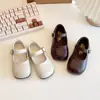 Zapatos de Cuero para Niñas Pequeñas 2026, Zapatos Individuales Antideslizantes de Suela Suave, Estilo Primavera y Otoño, Zapatos de Princesa Transpirables de Suela Suave Estilo Coreano