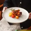 Fábrica 4.7 pulgadas Shanye Baishan Platos Hermosos 2026 Modelo Nuevo Platos de Postre Cerámica Platos para Steak Platos para Comida Occidental